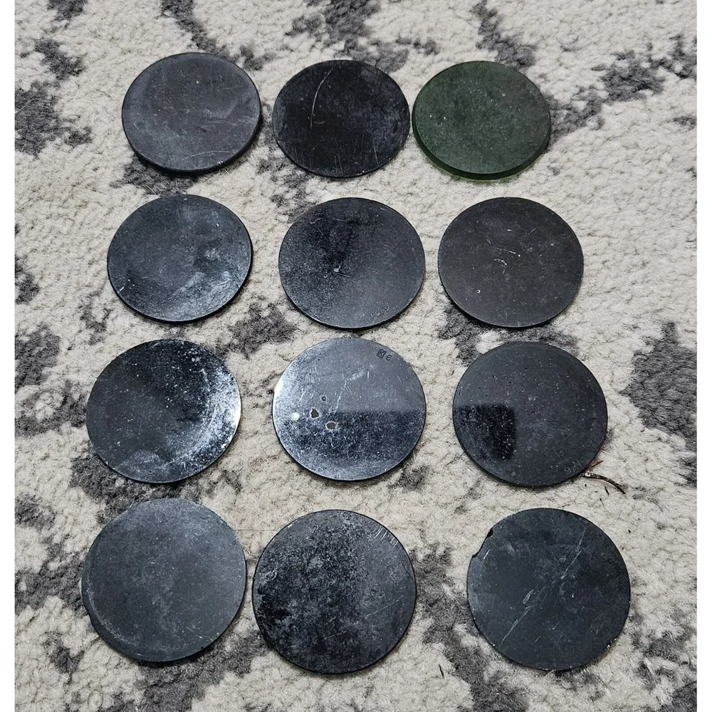 Vintage 1920s–40s Green Shade Glass Welder Lenses 12 Pc Round Replacement Steamp
